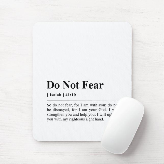 Isaiah 41:10 Keine Angst Mousepad (Mit Mouse)