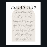 Isaiah 41:10 Minimal Boho Beige Arch Script Poster<br><div class="desc">Also nicht fürchten, denn ich bin bei dir; sei nicht bestürzt, denn ich bin dein Gott... - Isaiah 41:10 Minimal Boho Beige Arch Script</div>