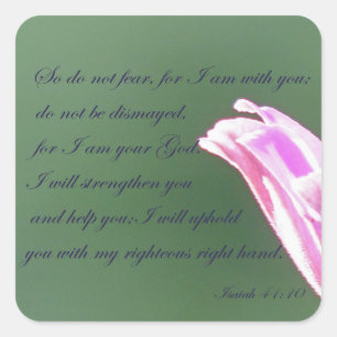 Isaiah 41:10 quadratischer aufkleber