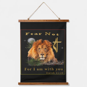 Isaiah 41:10 Schrift Wandteppich Mit Holzrahmen