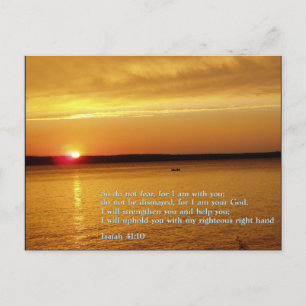 Isaiah 41:10 Sonnenuntergang Postkarte