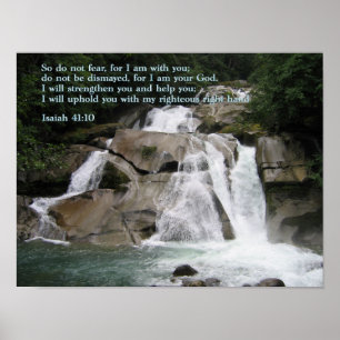 Isaiah 41:10 Wasserfall Poster
