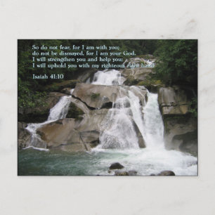Isaiah 41:10 Wasserfall Postkarte