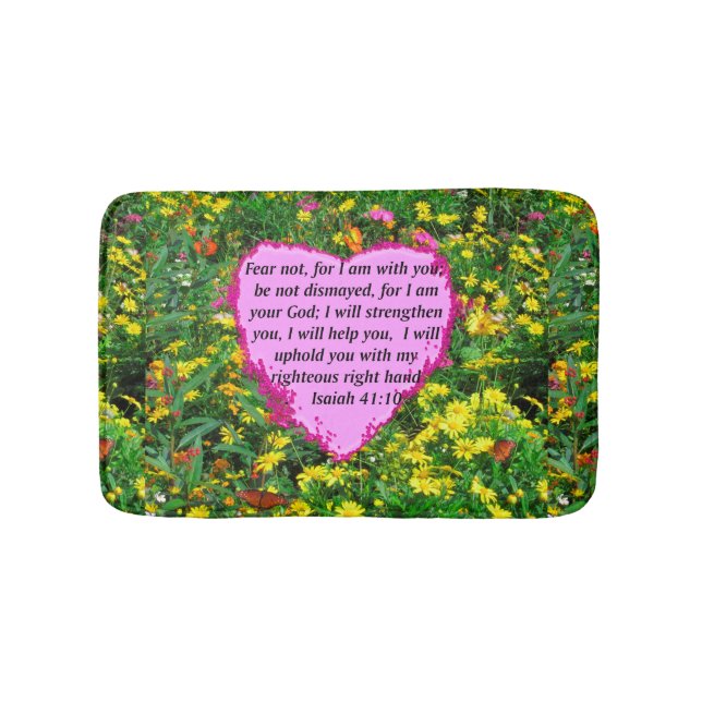 ISAIAH 41:10 WILDBLUME FOTO DESIGN BADEMATTE (Vorderseite)