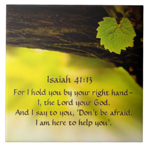 Isaiah 41:13 Ich halte dich an deiner rechten Hand Fliese