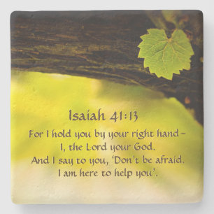 Isaiah 41:13 Ich halte dich an deiner rechten Hand Steinuntersetzer
