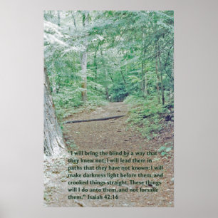 Isaiah 42:16 Wilderness-Pfad Poster