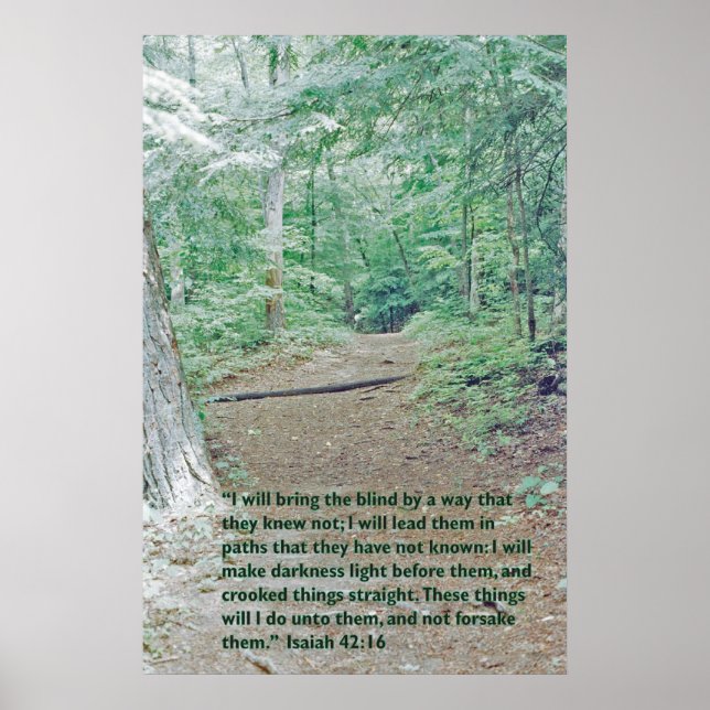 Isaiah 42:16 Wilderness-Pfad Poster (Vorne)