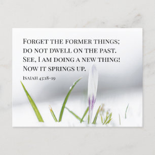 Isaiah 43:18 Ich tue ein NEUES THING Bible Verse Postkarte