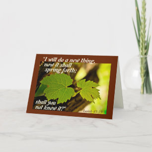 Isaiah 43:19 Bibelverse, ich werde etwas Neues tun Dankeskarte