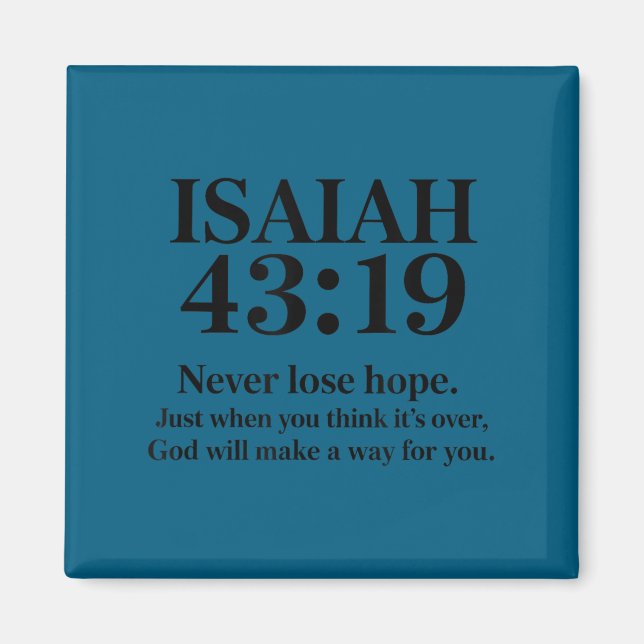 Isaiah 43_19 Bible Verse Christian Saying  Magnet (Vorne)