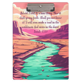 Isaiah 43:19 Clipboard River Desert  Klemmbrett