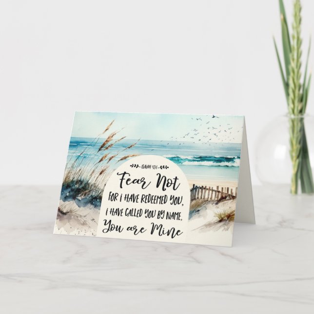 Isaiah 43:1 Angst nicht, dass ich euch erlöst habe Karte (Vorderseite)