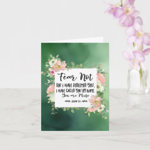 Isaiah 43:1 Angst nicht, weil ich deine Bibel erlö Karte