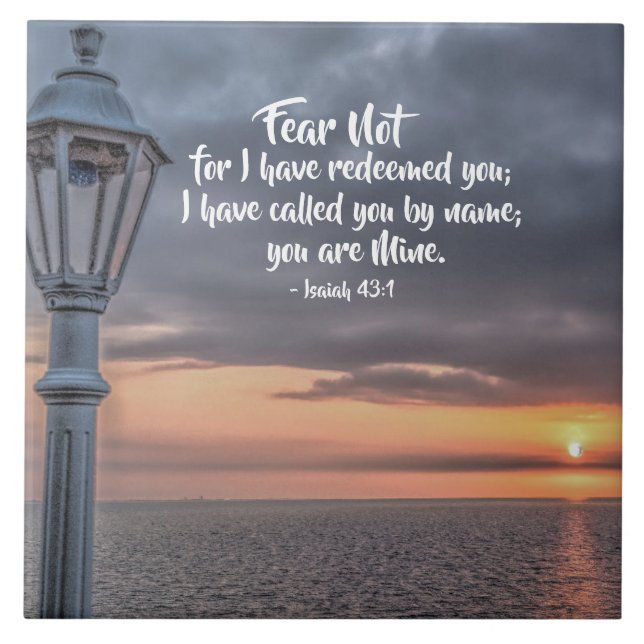 Isaiah 43"1 Ich habe dich mit dem Namen angerufen, Fliese (Vorderseite)