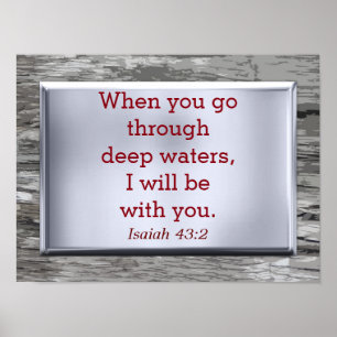 Isaiah 43:2 - Kunstdruck Poster