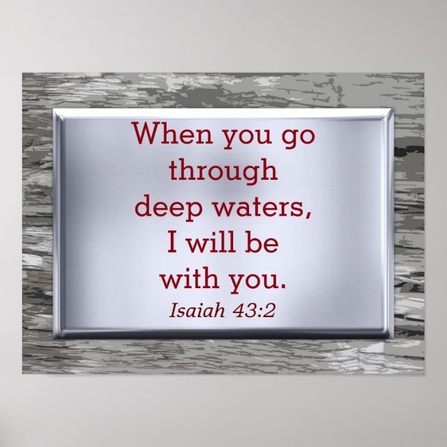 Isaiah 43:2 - Kunstdruck Poster (Vorne)