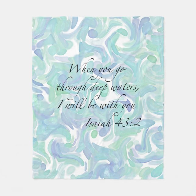 Isaiah 43:2 Wenn du gehst... Fleece Blanket (Vorderseite)