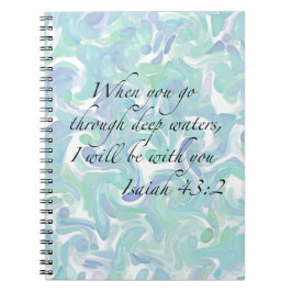 Isaiah 43:2 Wenn du gehst... Spiral Notebook Notizblock