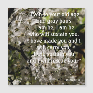 Isaiah 46:4 magnetkarte