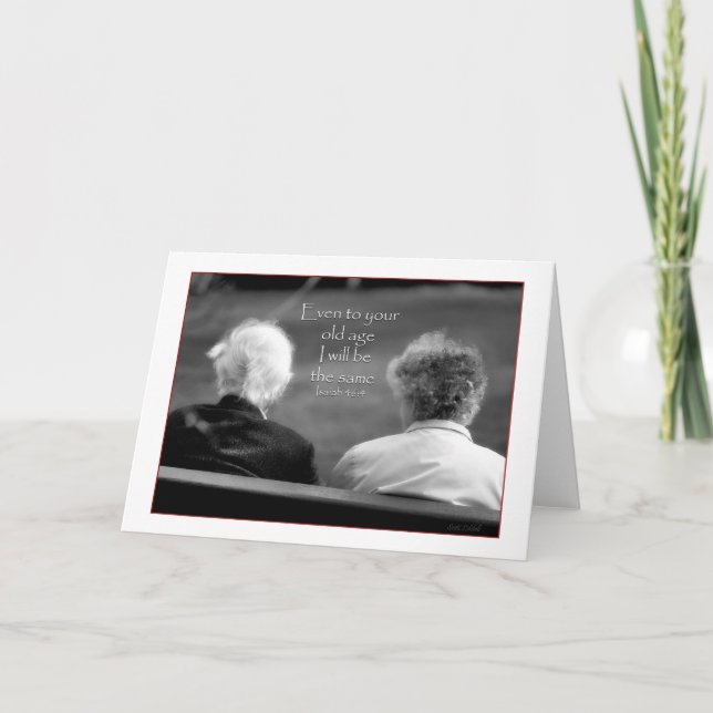 Isaiah 46:4 Selbst in deinem Alter bin ich das gle Karte (Vorderseite)