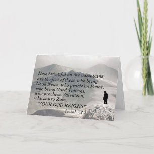 Isaiah 52:7 Wie schön auf den Bergen sind die Karte