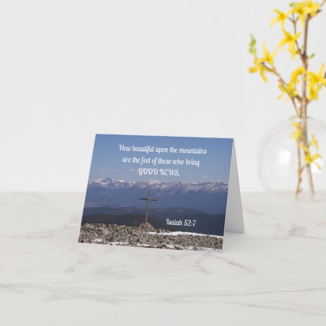 Isaiah 52:7 Wie schön auf den Bergen sind die Karte (Gelbe Blume)