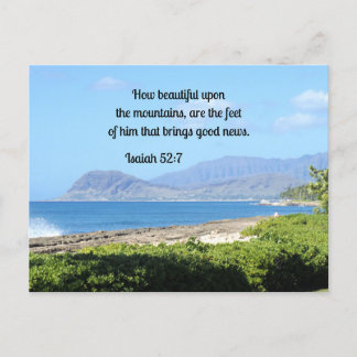 Isaiah 52:7 Wie schön auf den Bergen sind die Postkarte