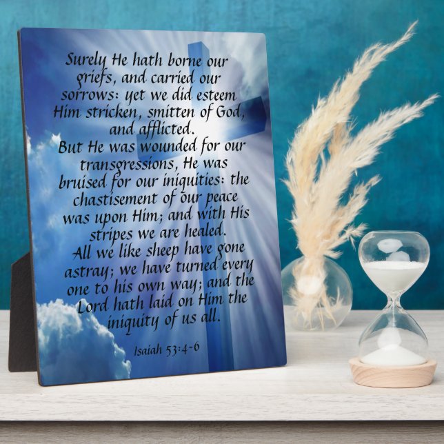 Isaiah 53:4-6 fotoplatte (Seite)