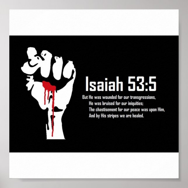 Isaiah 53:5 poster (Vorne)