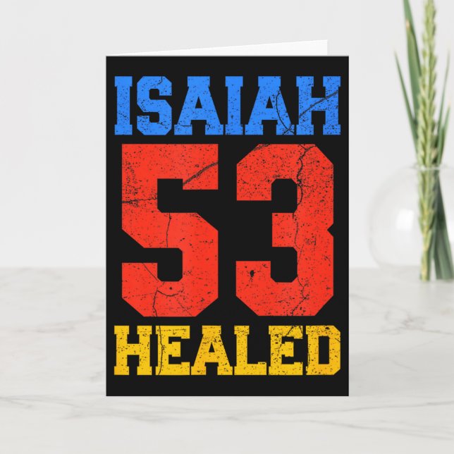 Isaiah 53 Healed Christian Inspirational  Karte (Vorderseite)
