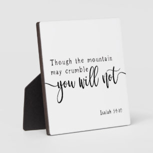 Isaiah 54:10 Bibelschrift Bauernschild Fotoplatte