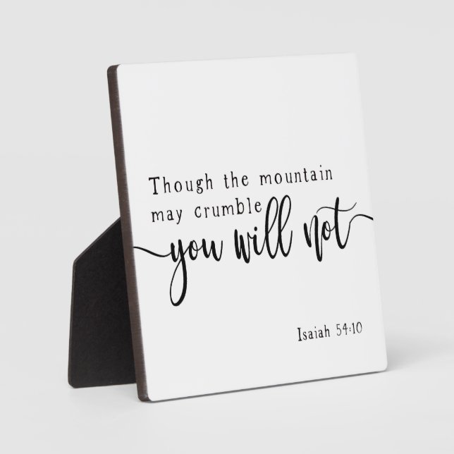 Isaiah 54:10 Bibelschrift Bauernschild Fotoplatte (Vorderseite)