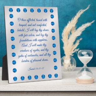 Isaiah 54:11-12 Plaque Fotoplatte