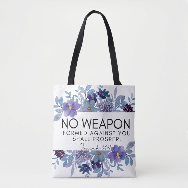 Isaiah 54:17 No Weapon Christlich Floral (Vorderseite)