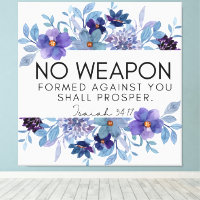 Isaiah 54:17 No Weapon Christlich Scripture Floral