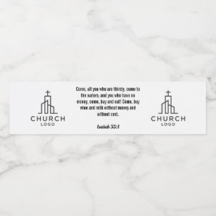 Isaiah 55:1 Wasserzeichen Wasserflaschenetikett