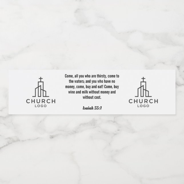 Isaiah 55:1 Wasserzeichen Wasserflaschenetikett (Einzelnes Label)