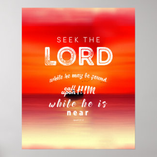 Isaiah 55: 6 Geschenke der Bibel als Versschrift Poster