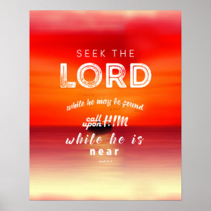 Isaiah 55: 6 Geschenke für Bibelkunst Poster