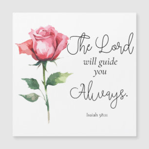 Isaiah 58:11 Blume Abschluss Bible Verse Magnetkarte