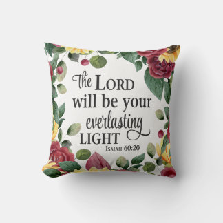 Isaiah 60:20 Sonnenblumen Rose Blumenbibel-Schrift Kissen