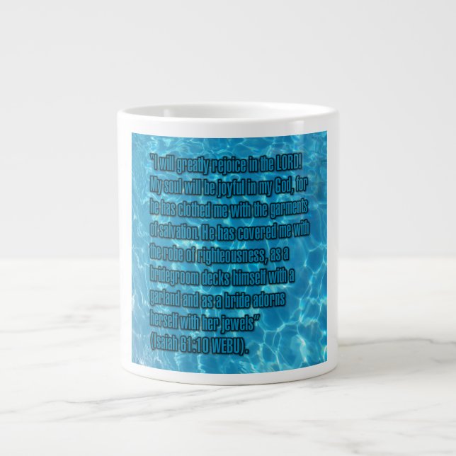 Isaiah 61:10 WEBU Mug Jumbo-Tasse (Vorderseite)
