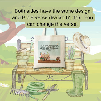 Isaiah 61:11 Bible Verse Spring Garden Tragetasche