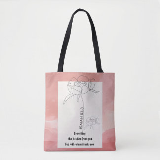 Isaiah 61:3 Florale Faith-Tasche
