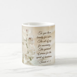 Isaiah 61:3 Schönheit für Retter, Bibelverse, Orch Kaffeetasse