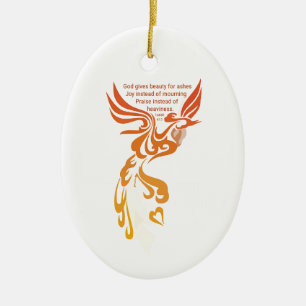 Isaiah 61 Phoenix Oval Keramik Ornament