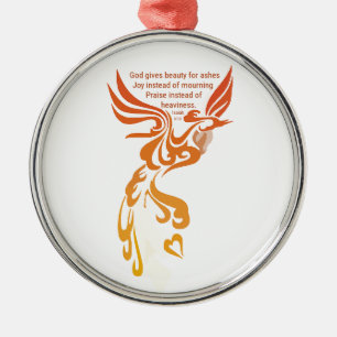 Isaiah 61 Phoenix Premium Round Ornament Aus Metall