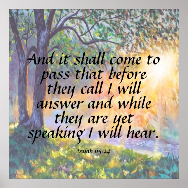Isaiah 65:24 poster (Vorne)
