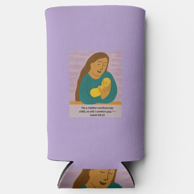 Isaiah 66:13 Comforting Mother and Baby Postcard Selters Dosenkühler (Vorderseite)